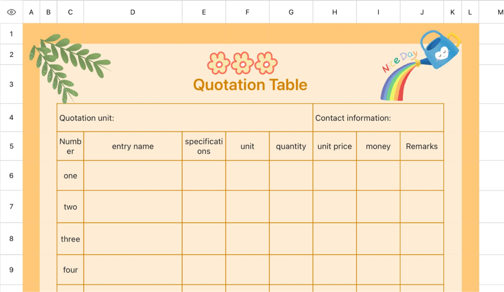 Quotation form 2
